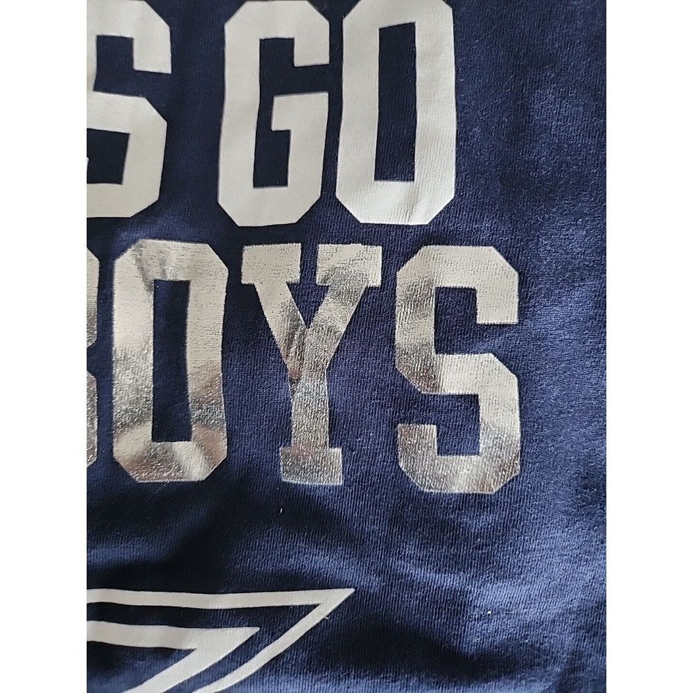 Dallas Cowboys NFL Women's Blue‎ Long Sleeve Logo Shirt,Size Medium NWOT Shiney - Picture 9 of 9